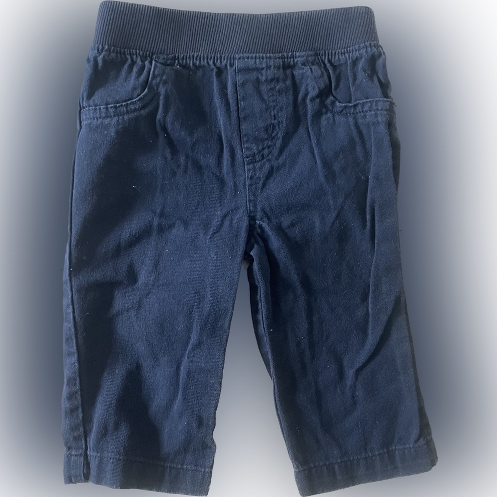 Garanimals 6 to 9 Months Navy Blue Cargo Pants with Elastic Band
